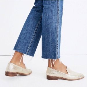 NWT Madewell Gold Metallic Loafers
